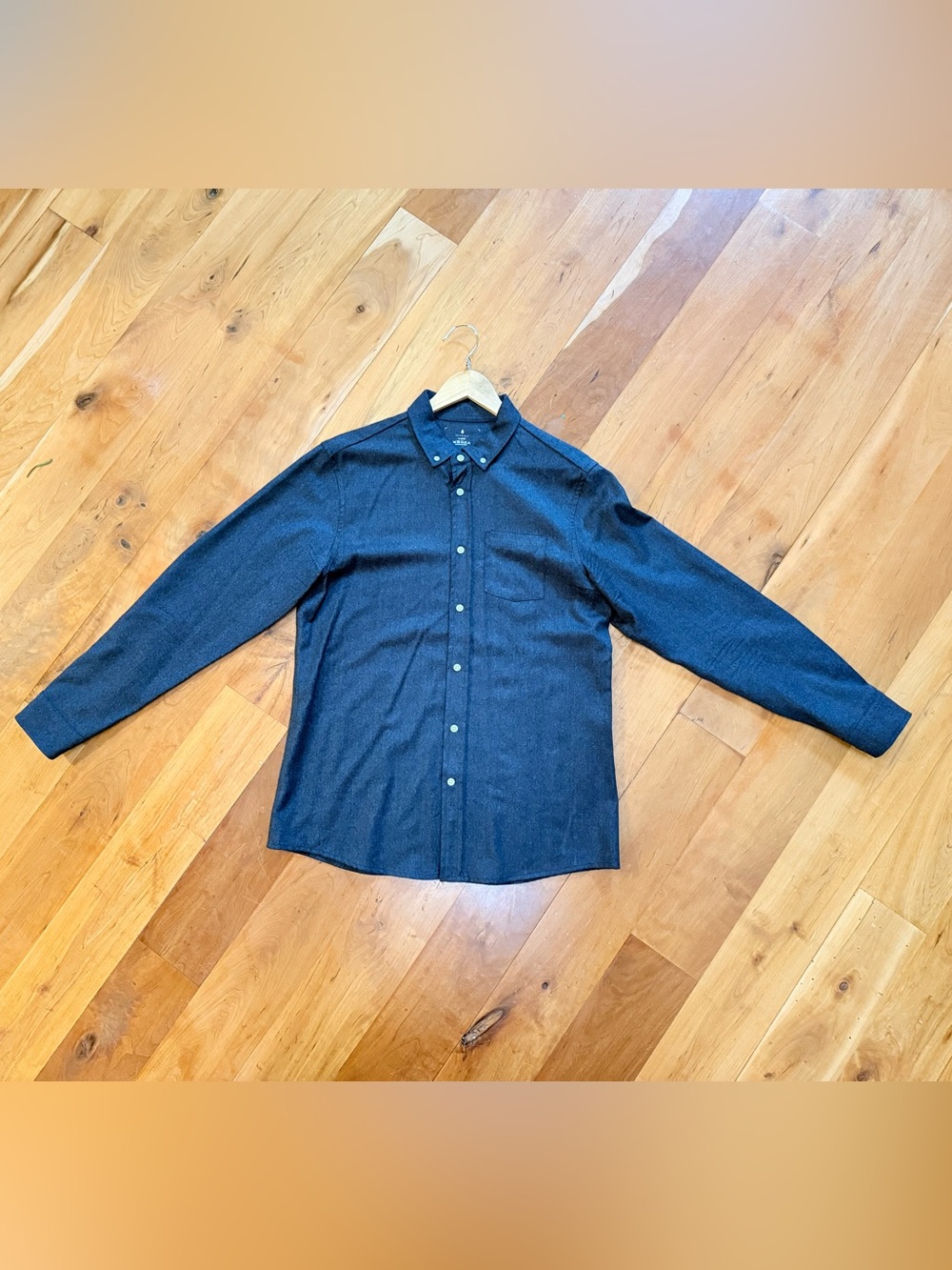 Seagale Merino Wool Flannet Shirt - Chic Blue XL - Picture 2 of 4